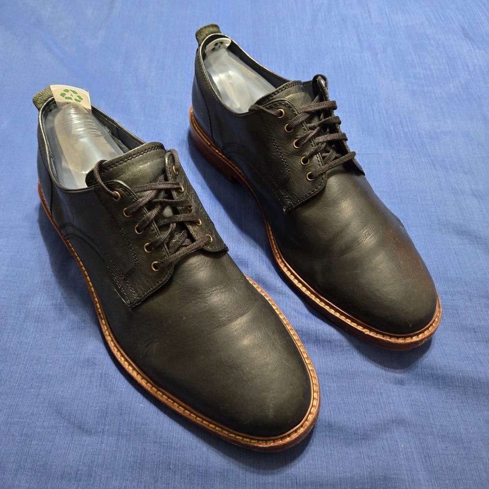 Cole Haan Derby Shoes Mens 11.5 Black Excellent C25104 Grand OS Leather Oxfords